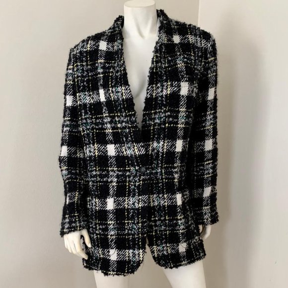 Veronica Beard Jackets & Blazers - NEW Veronica Beard Crispin Black Multi oversized jacket/coat